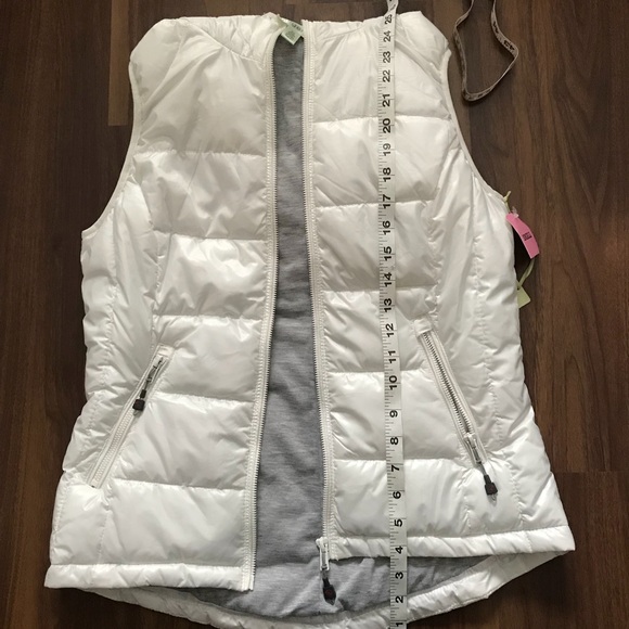 Hooded White Puffer Vest Sz Small - Picture 4 of 7